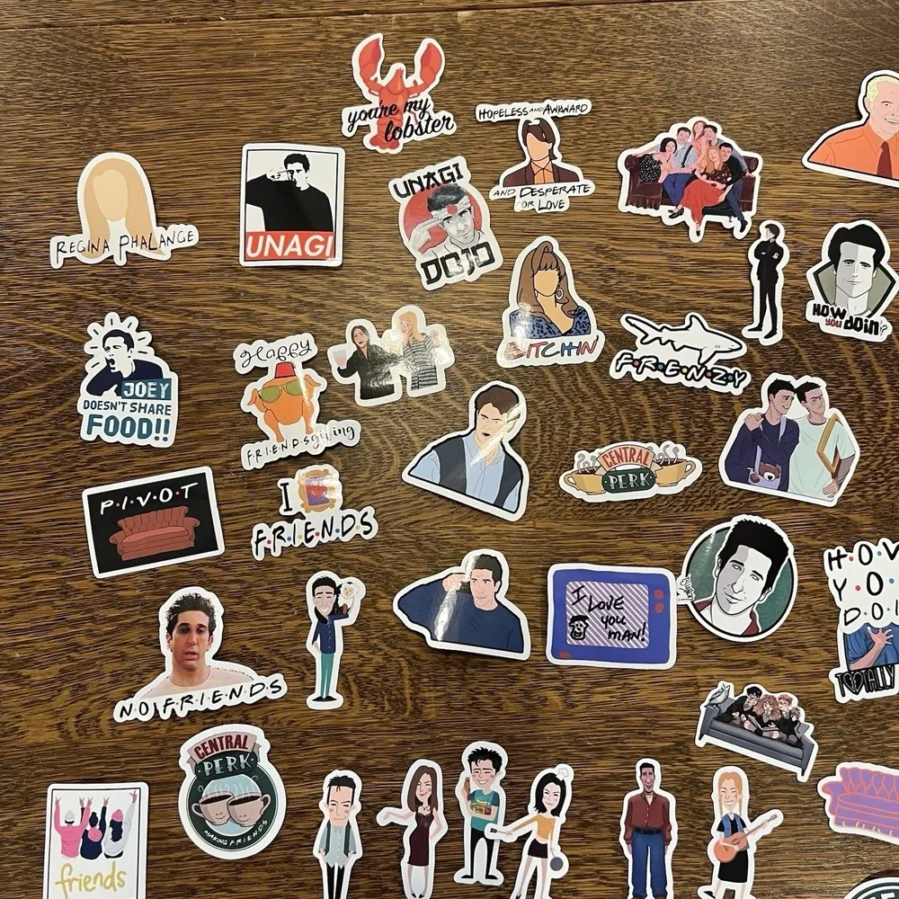 45+Pcs Friends Sticker for Adults Teens‎ Girls Scrapbooking Water Bottles